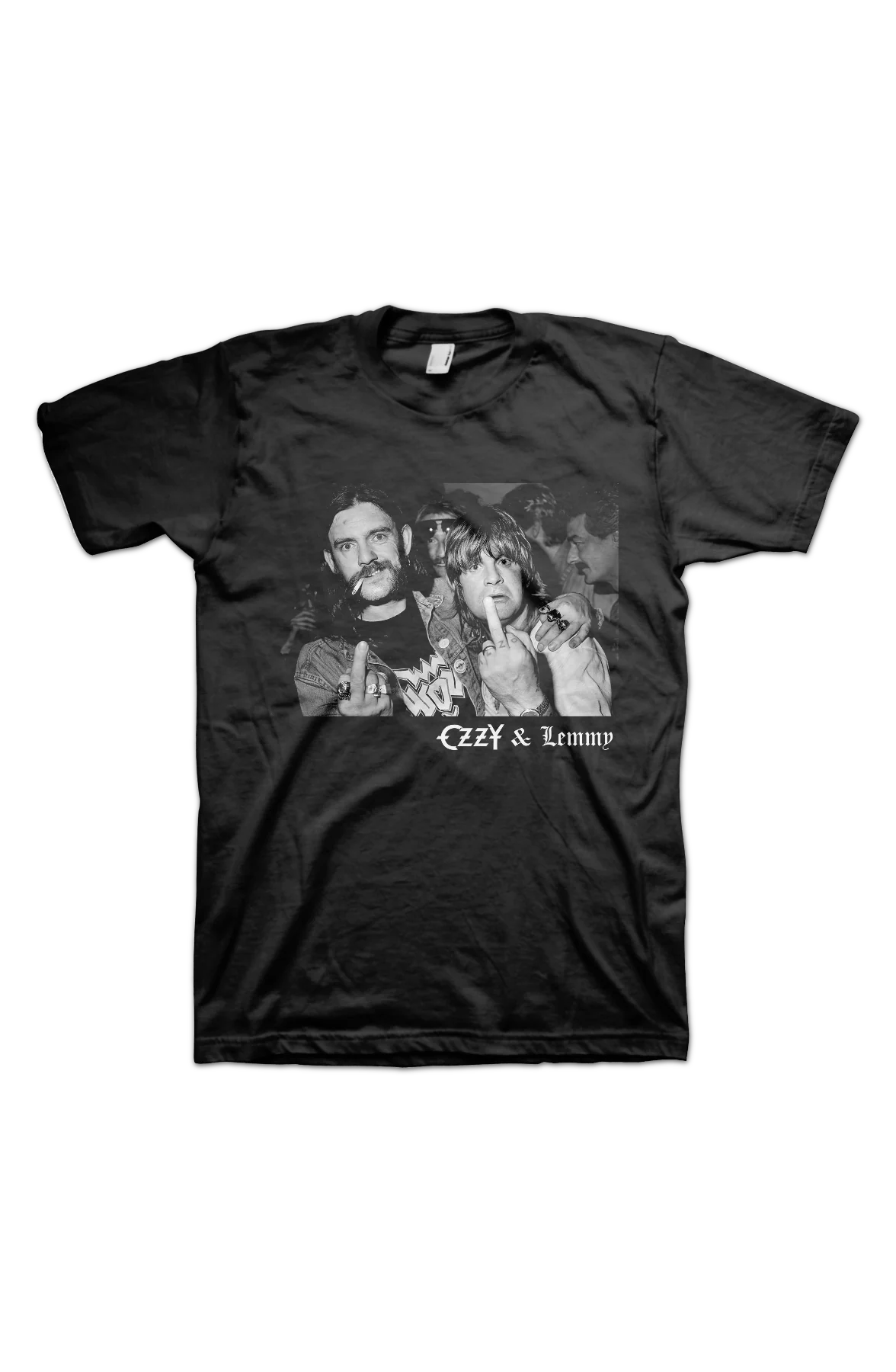 Flipping The Bird Lemmy Kilmister & Ozzy Osbourne T-Shirt - Image 3