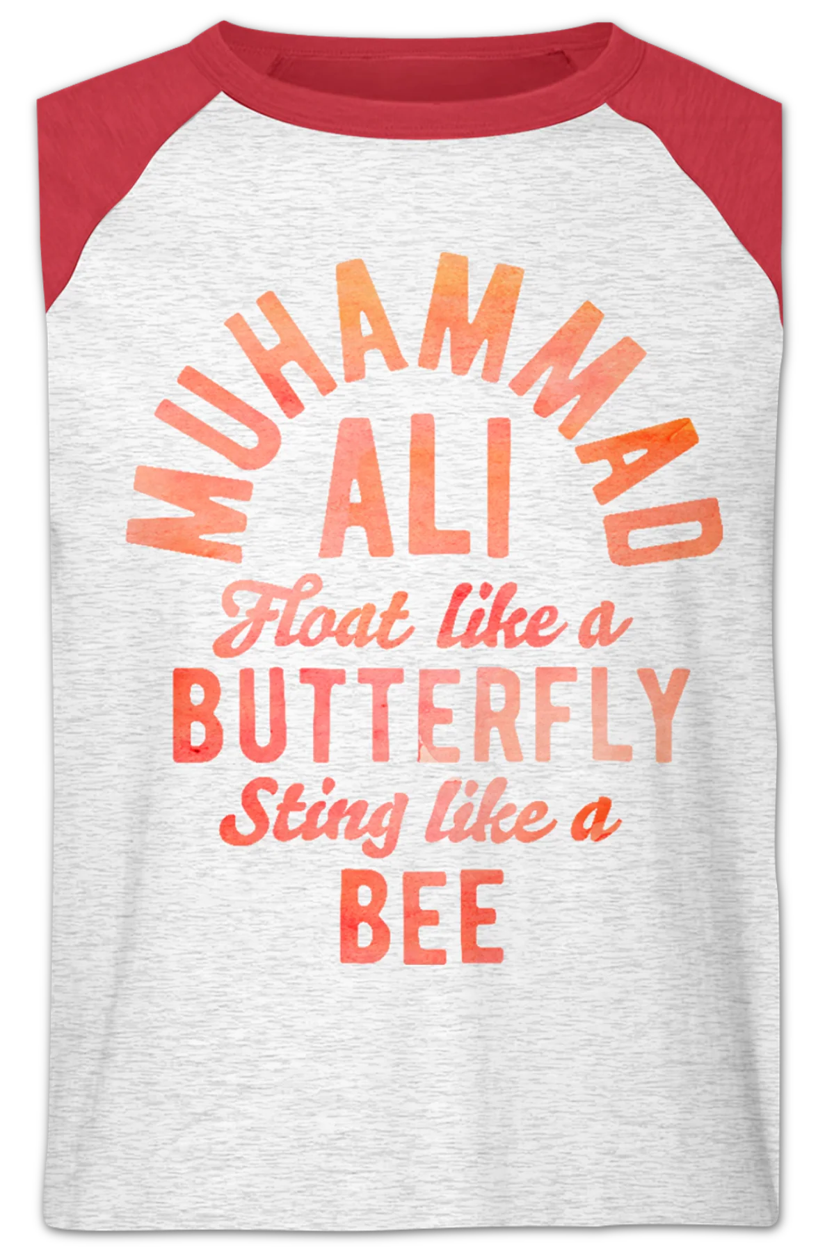 Float Like A Butterfly Sting Like A Bee Muhammad Ali Raglan Baseball Shirt - Image 2