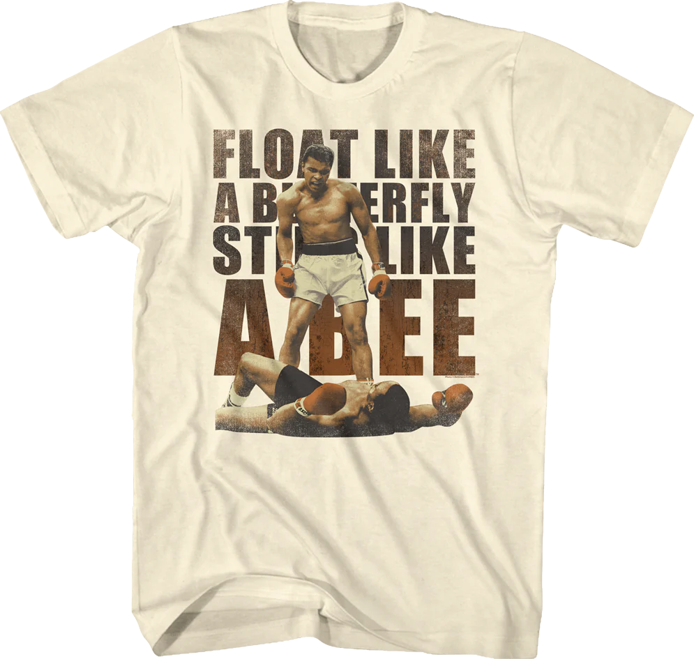 Float Like A Butterfly Sting Like A Bee Muhammad Ali T-Shirt