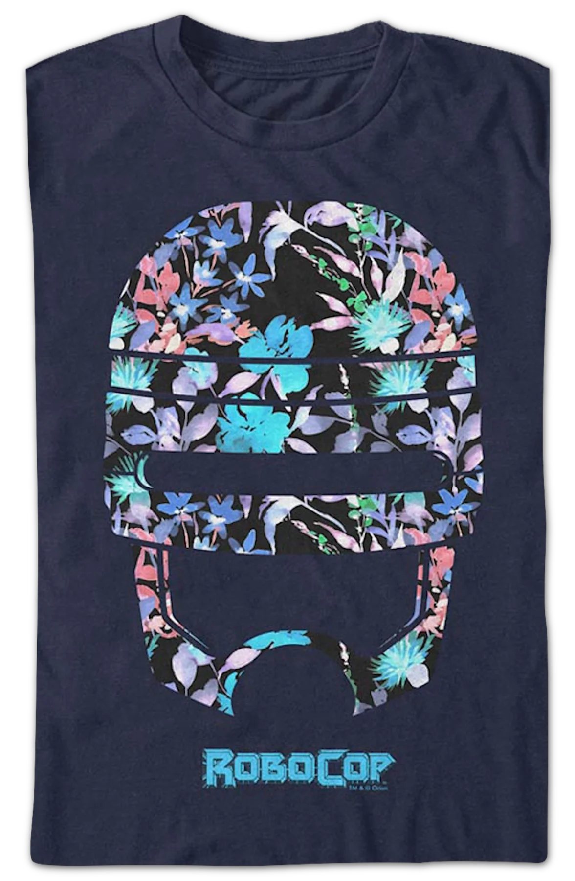 Floral Helmet Robocop T-Shirt - Image 2
