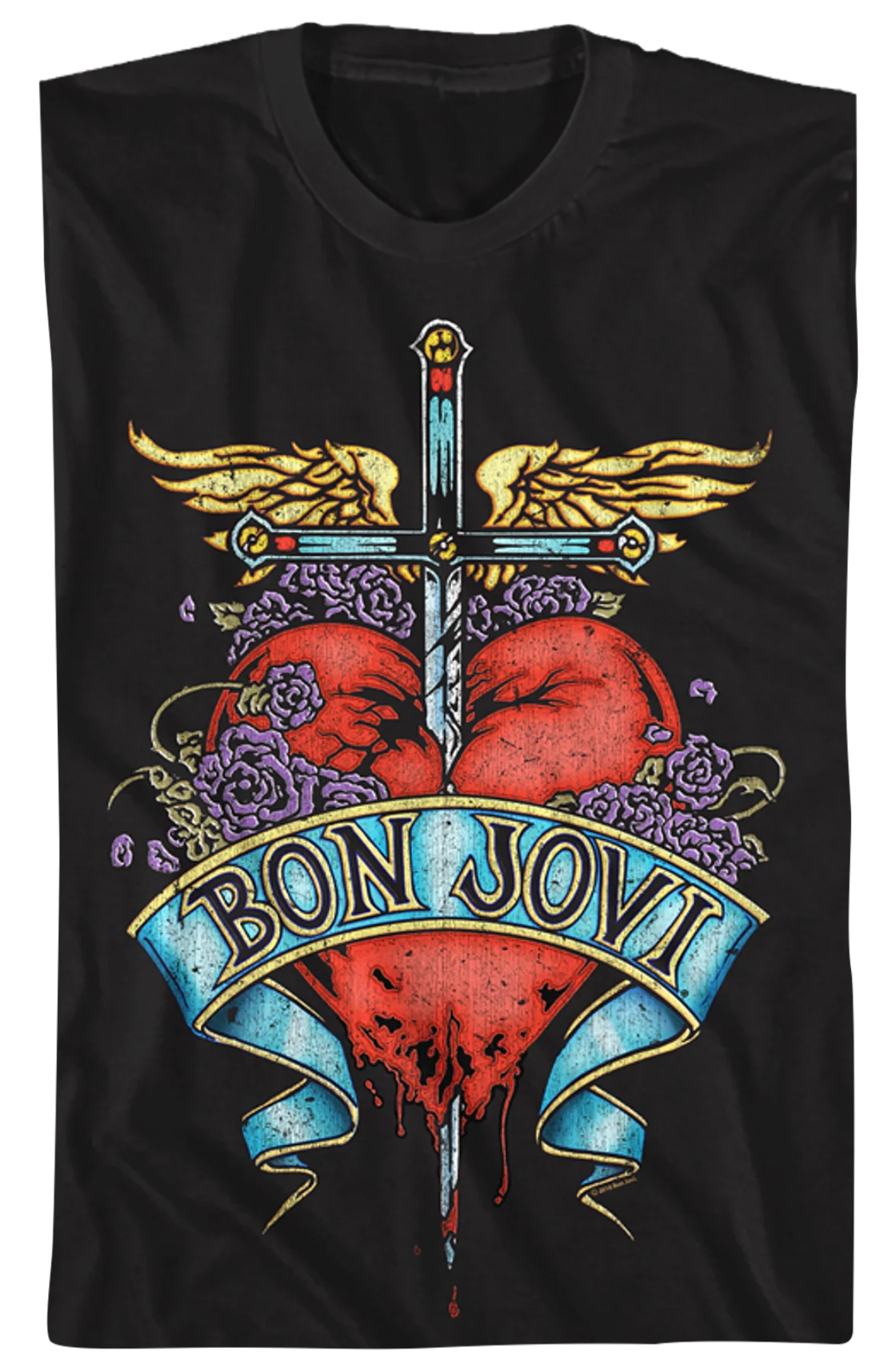 Floral Logo Bon Jovi T-Shirt - Image 2