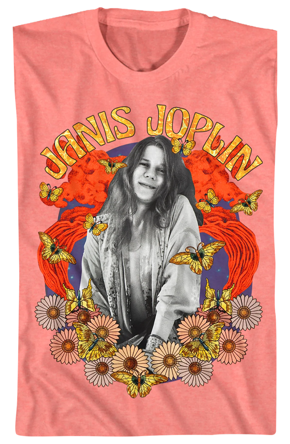 Flower Power Janis Joplin T-Shirt - Image 2