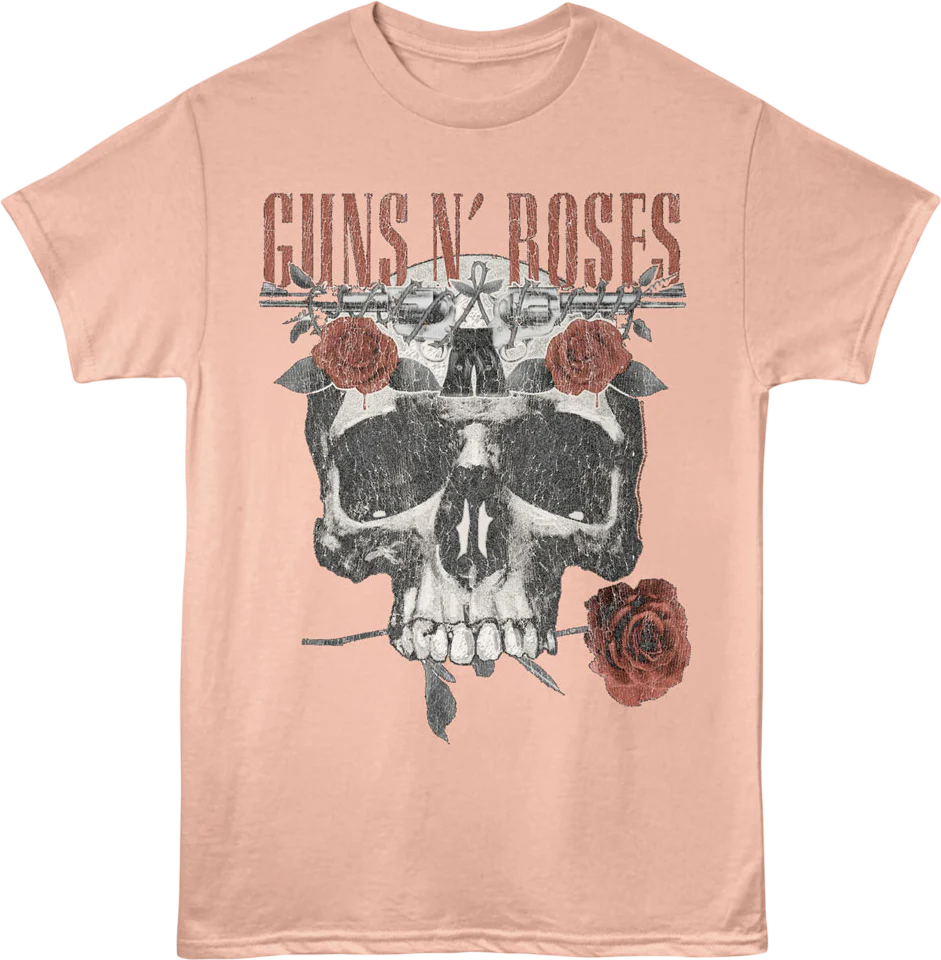 Flower Skull Guns N' Roses T-Shirt