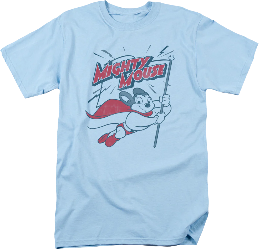 Flying With Flag Mighty Mouse T-Shirt