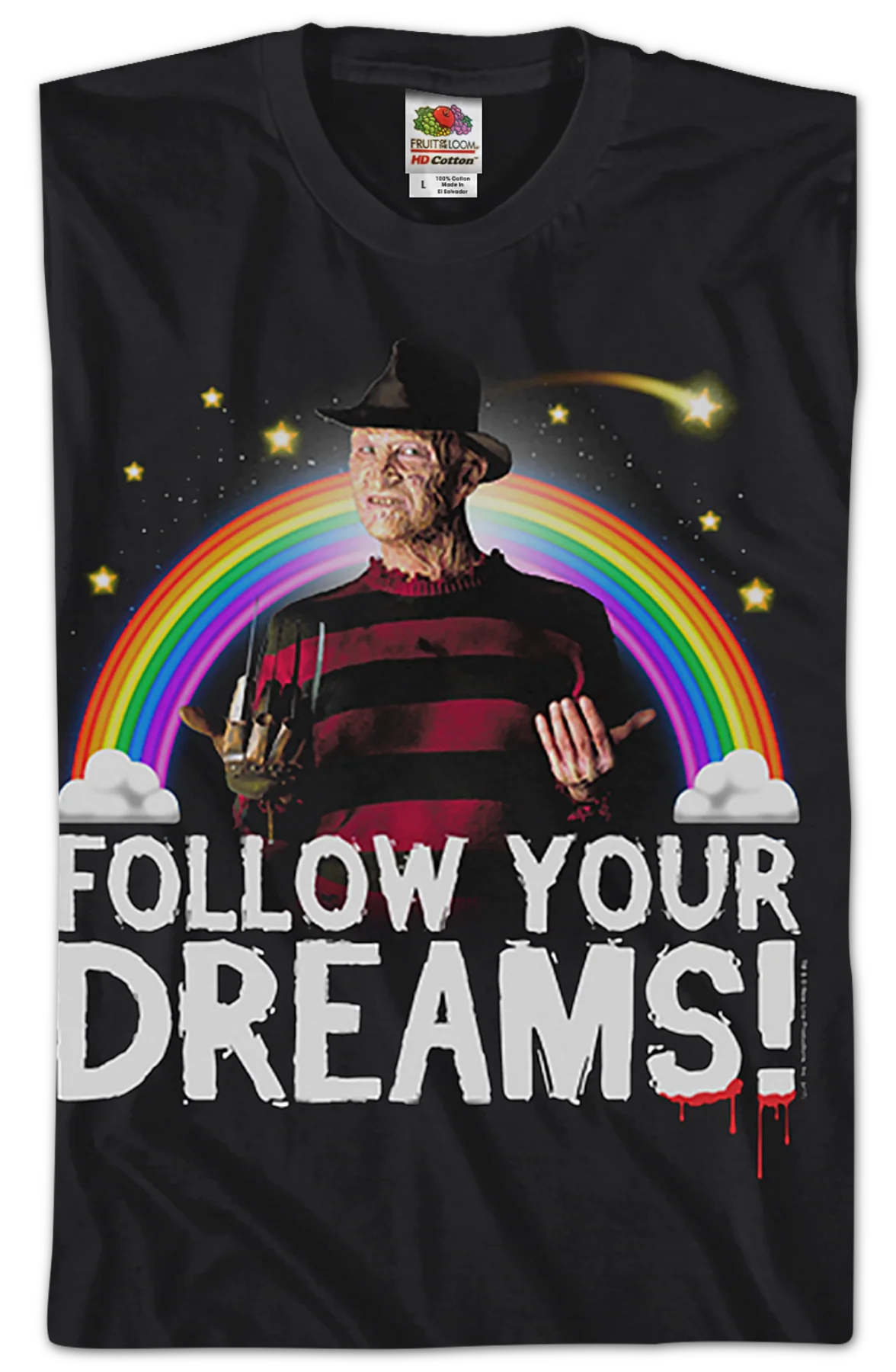 Follow Your Dreams Nightmare On Elm Street T-Shirt - Image 2
