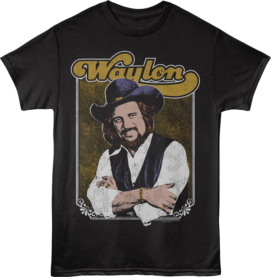 Framed Photo Waylon Jennings T-Shirt