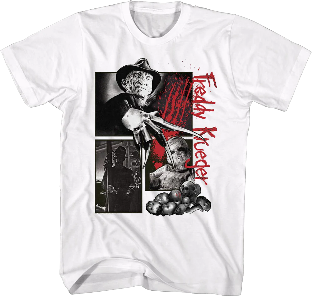 Freddy Krueger Collage Nightmare On Elm Street T-Shirt