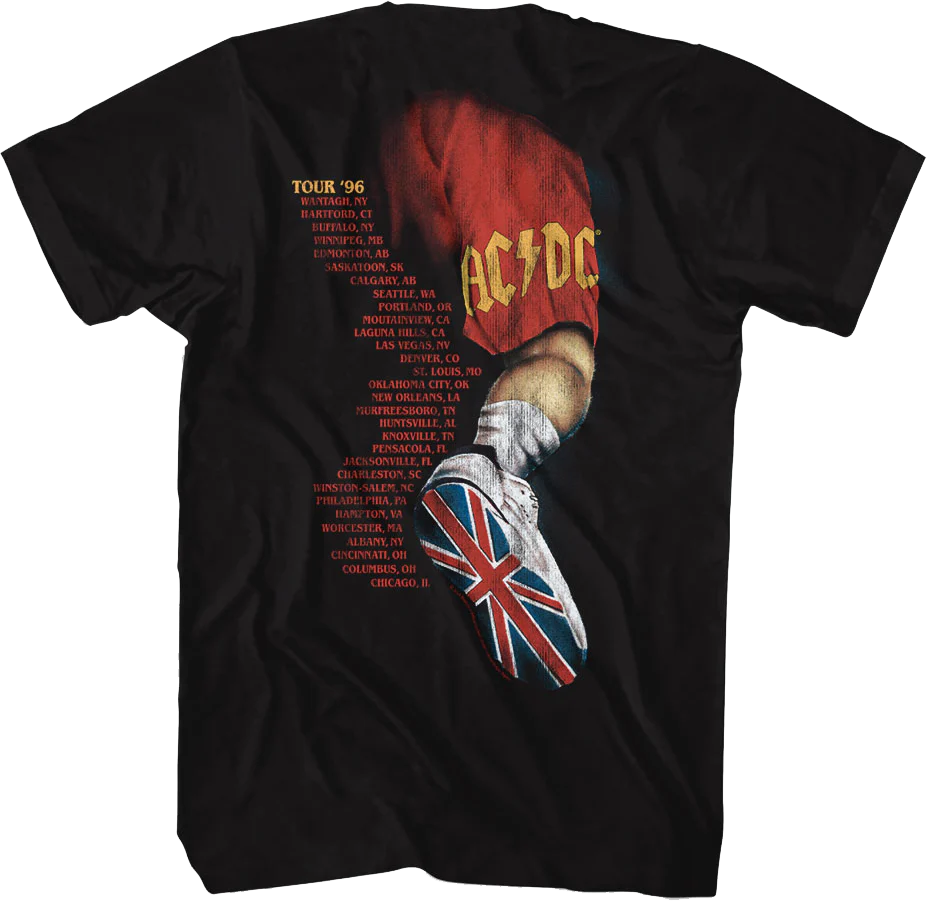 Front & Back 1996 Tour ACDC Shirt - Image 3