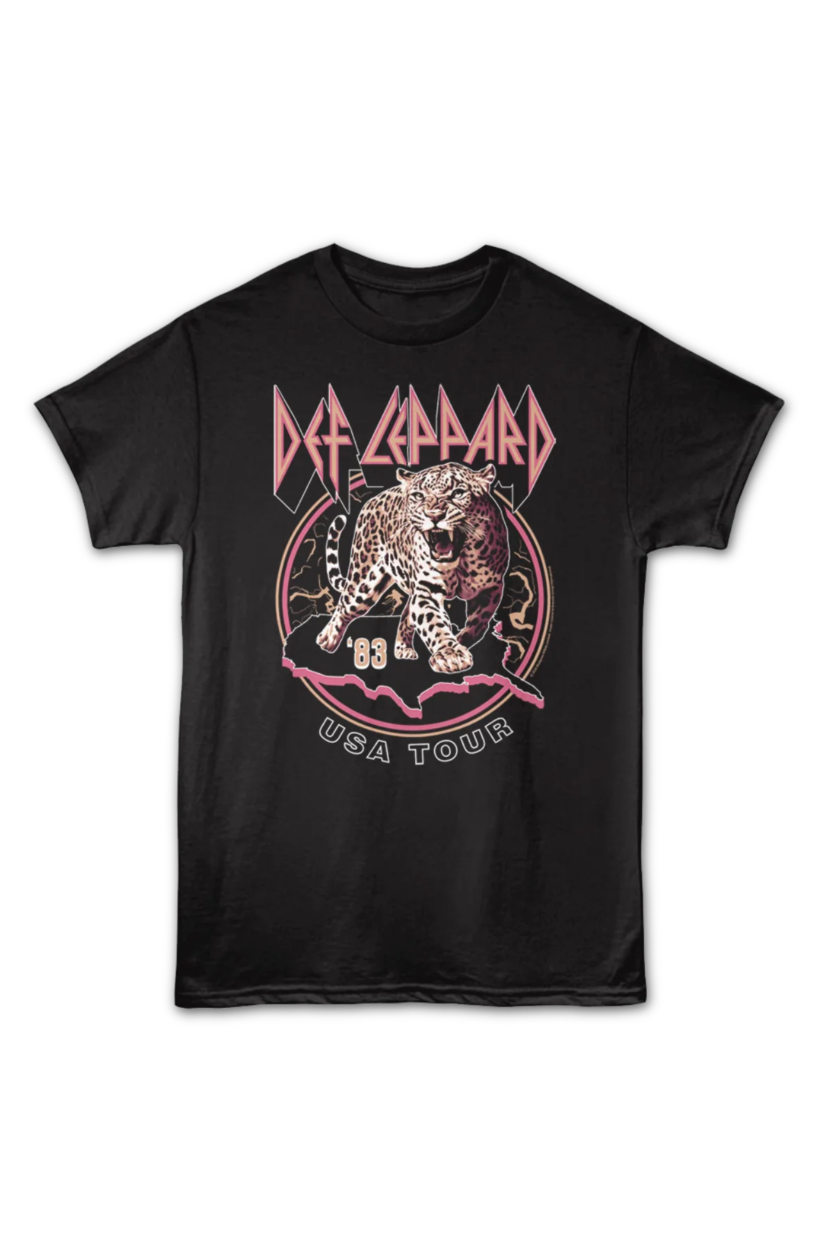 Front & Back '83 USA Tour Def Leppard T-Shirt - Image 2
