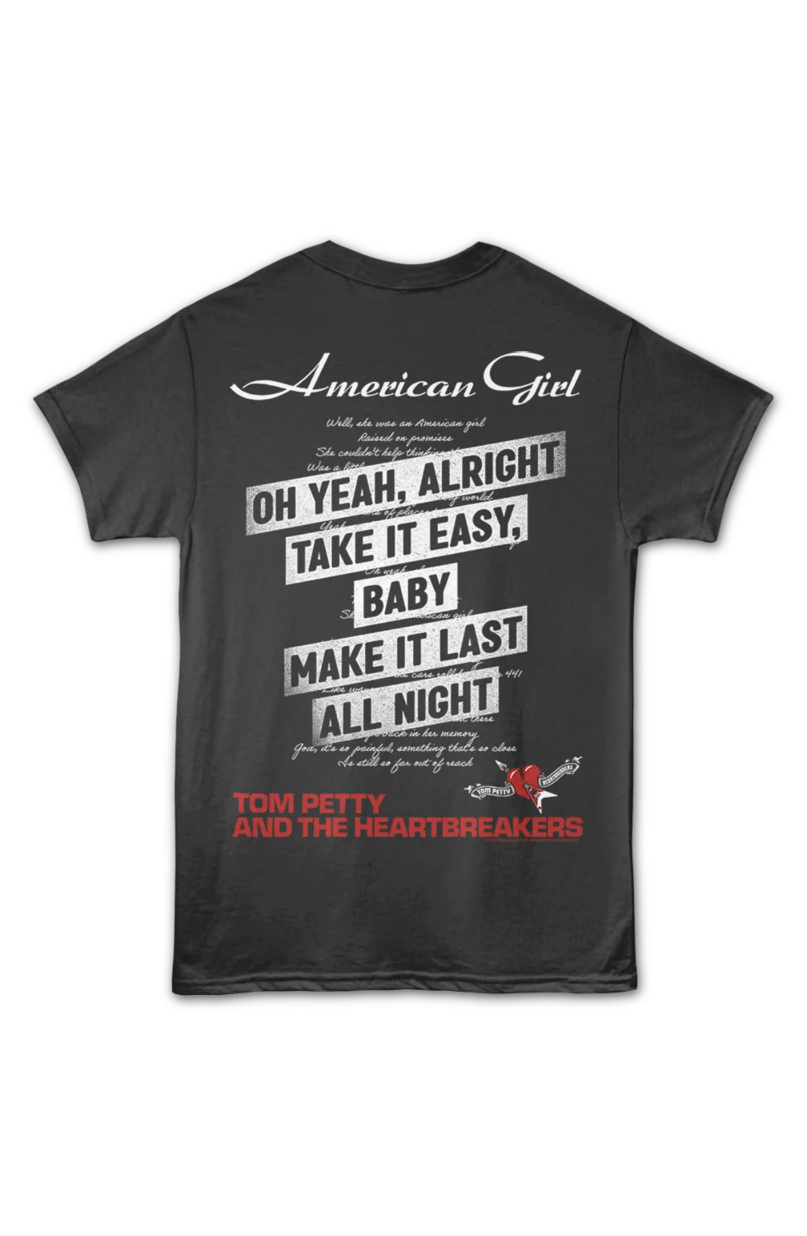 Front & Back American Girl Tom Petty And The Heartbreakers T-Shirt - Image 2
