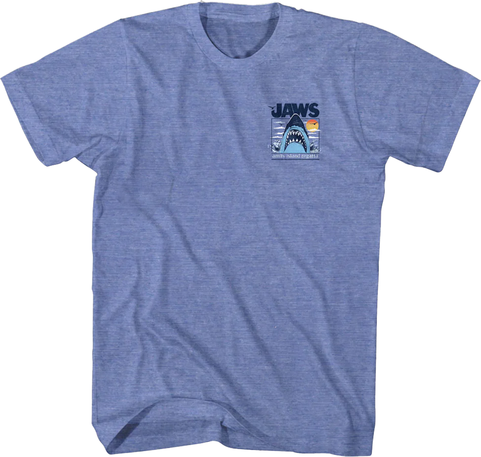 Front & Back Amity Island Regatta Jaws T-Shirt - Image 3