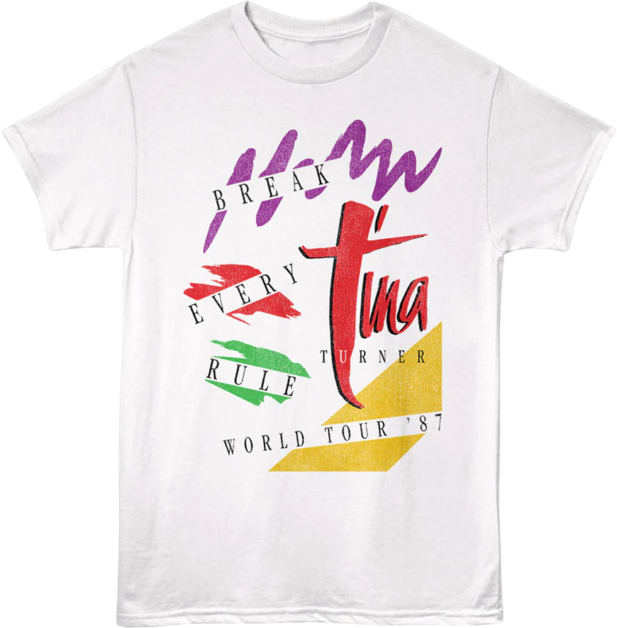 Front & Back Break Every Rule World Tour '87 Tina Turner T-Shirt