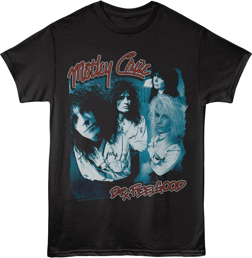 Front & Back Dr. Feelgood Motley Crue T-Shirt