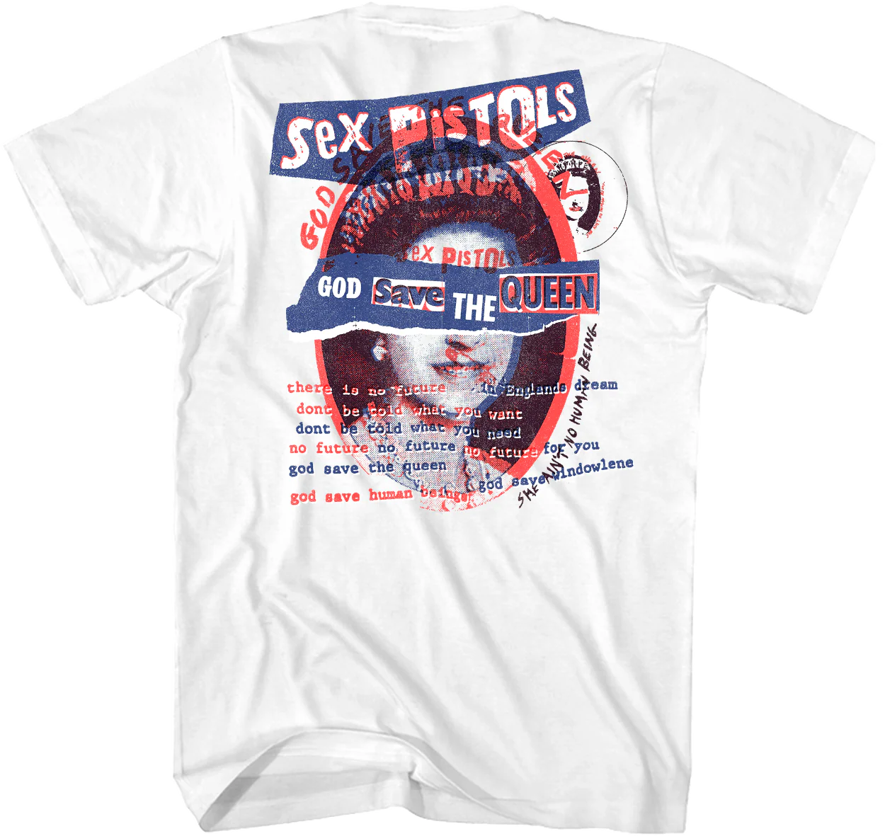 Front & Back God Save The Queen Sex Pistols T-Shirt - Image 3