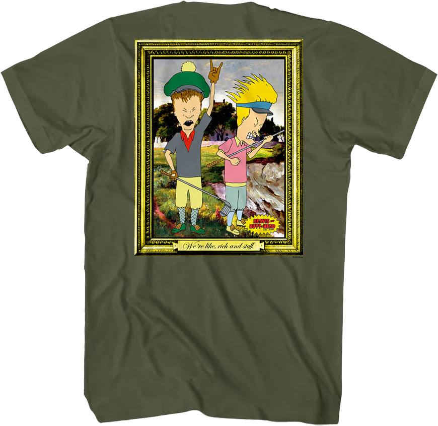 Front & Back Golf Photo Beavis And Butt-Head T-Shirt