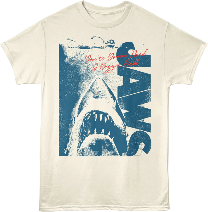 Front & Back Gonna Need A Bigger Boat Jaws T-Shirt