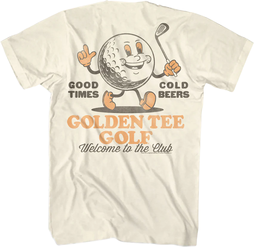 Front & Back Good Times Cold Beers Golden Tee Golf T-Shirt