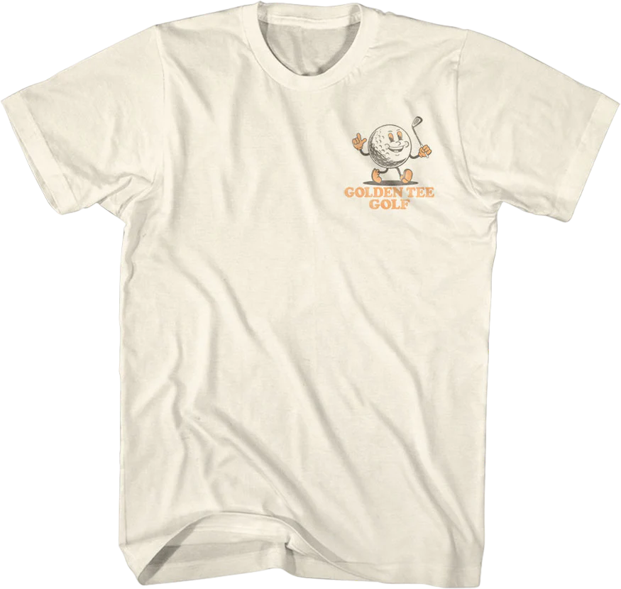 Front & Back Good Times Cold Beers Golden Tee Golf T-Shirt - Image 3