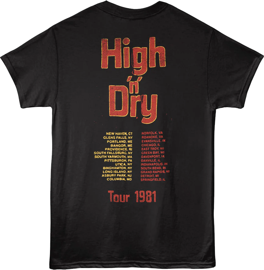 Front & Back High 'n' Dry Tour 1981 Def Leppard T-Shirt - Image 3