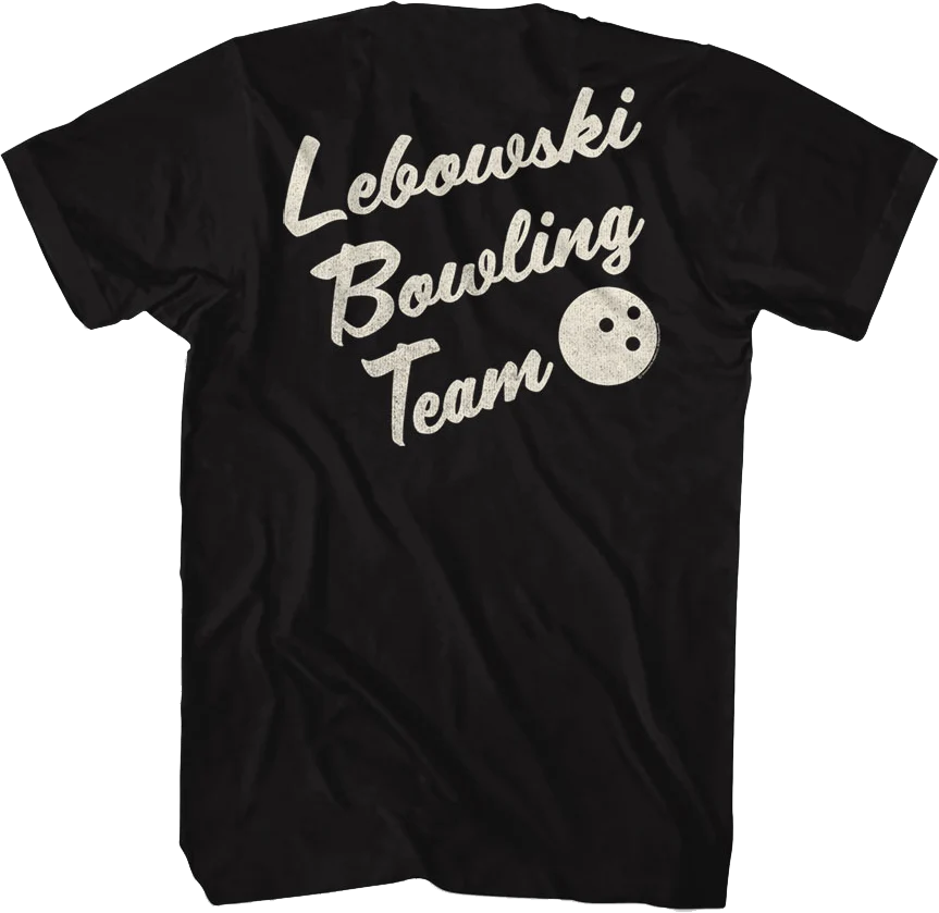 Front & Back Lebowski Bowling Team Big Lebowski T-Shirt