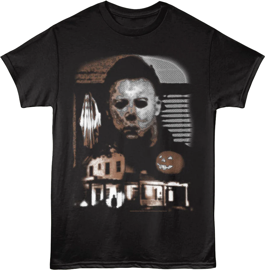 Front & Back Michael Myers Collage Halloween T-Shirt