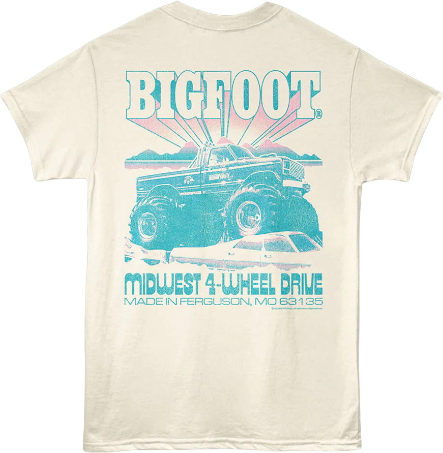Front & Back Midwest 4-Wheel Drive Bigfoot T-Shirt