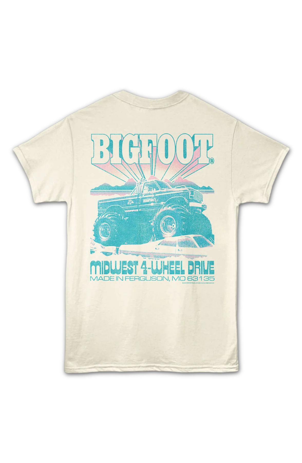 Front & Back Midwest 4-Wheel Drive Bigfoot T-Shirt - Image 2