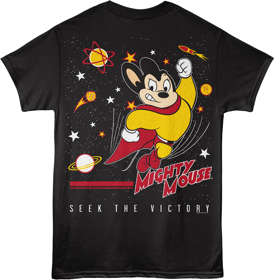 Front & Back Nothing Can Stop Me Mighty Mouse T-Shirt - Image 3