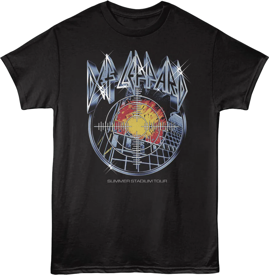 Front & Back Pyromania Summer Stadium Tour Def Leppard T-Shirt