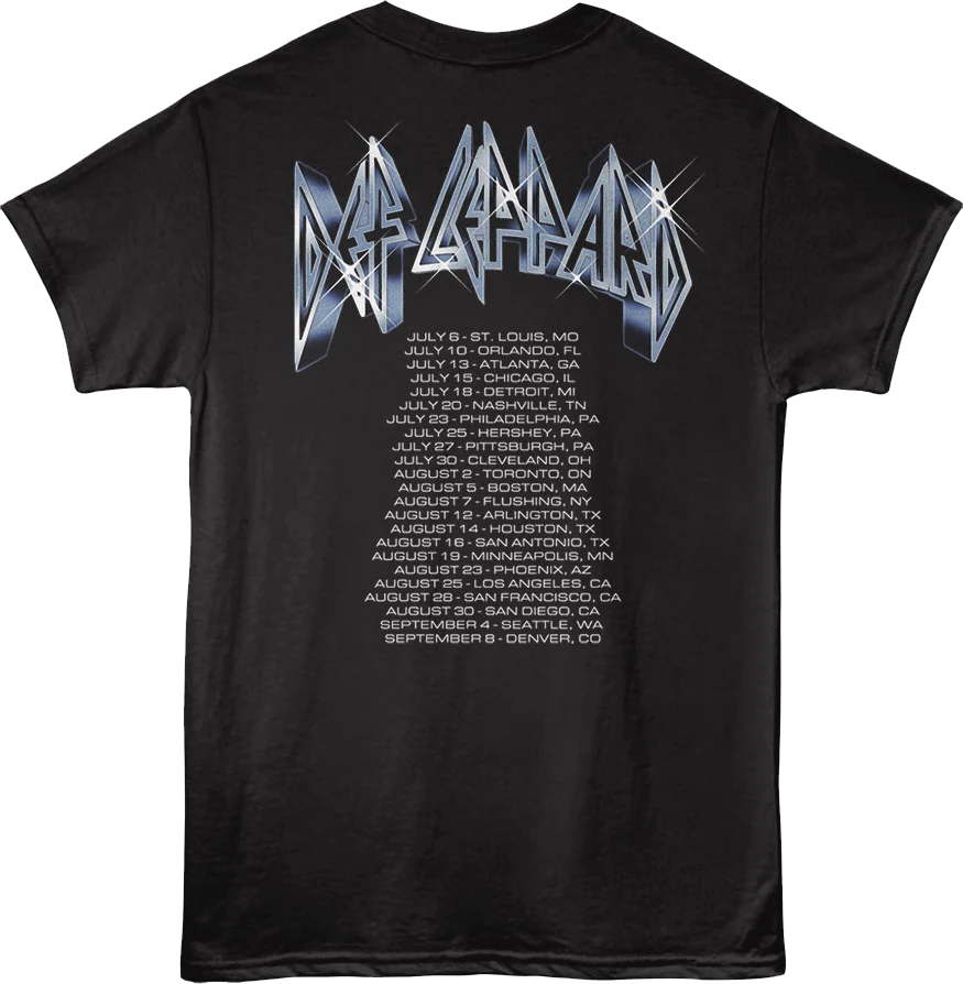 Front & Back Pyromania Summer Stadium Tour Def Leppard T-Shirt - Image 3