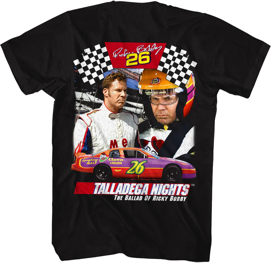 Front & Back Ricky Bobby Collage Talladega Nights T-Shirt - Image 3