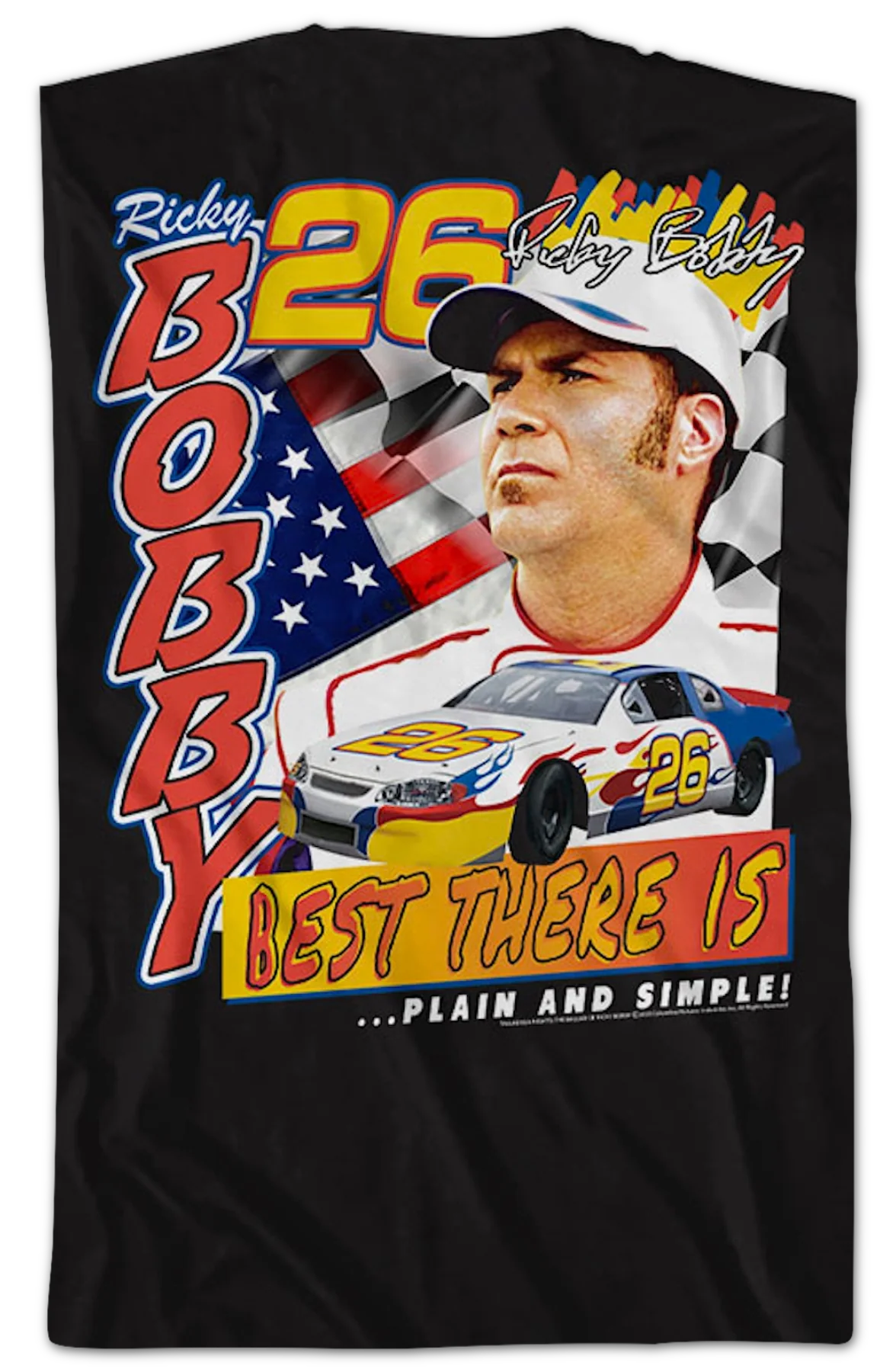 Front & Back Ricky Bobby Talladega Nights T-Shirt - Image 2