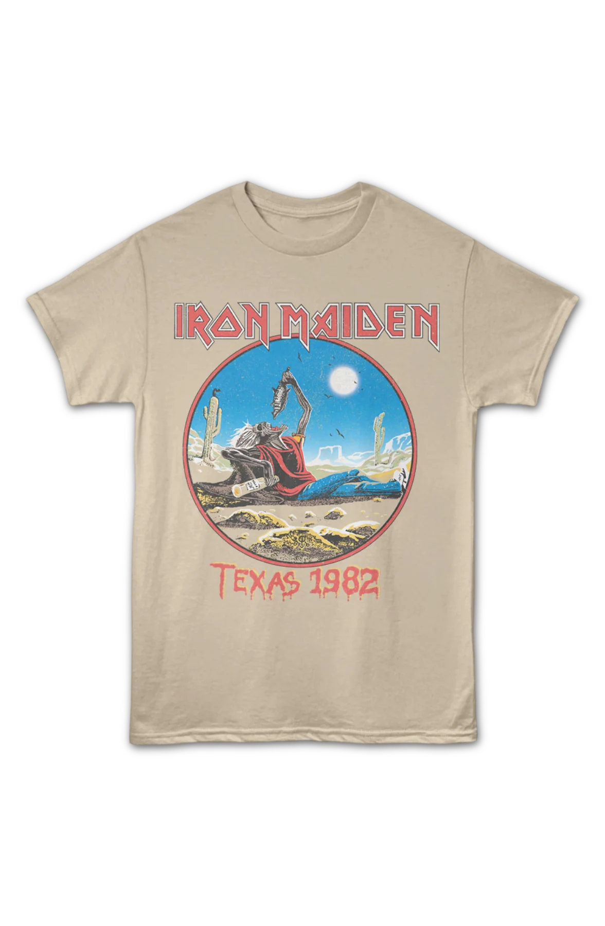Front & Back Texas 1982 Iron Maiden T-Shirt - Image 2