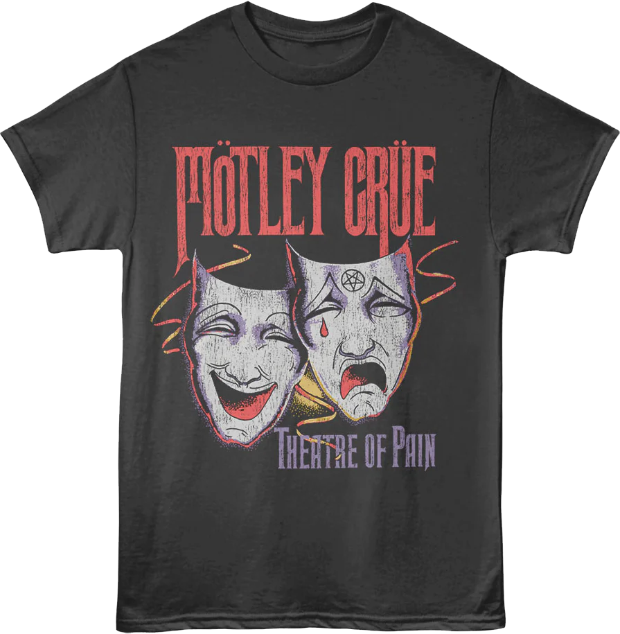 Front & Back Theatre Of Pain Motley Crue T-Shirt