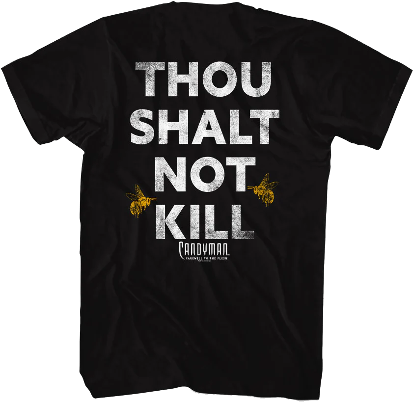 Front & Back Thou Shalt Not Kill Candyman T-Shirt