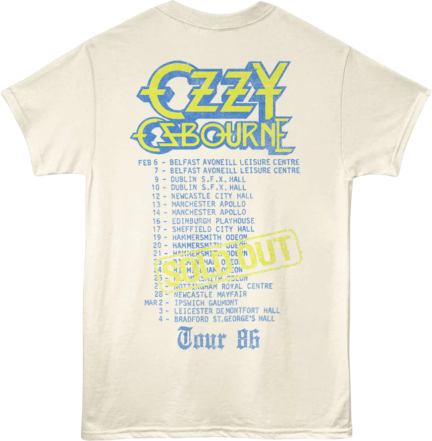 Front & Back Tour 86 Ozzy Osbourne T-Shirt - Image 3