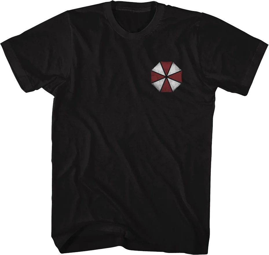 Front & Back Umbrella Corporation Logo Resident Evil T-Shirt - Image 3