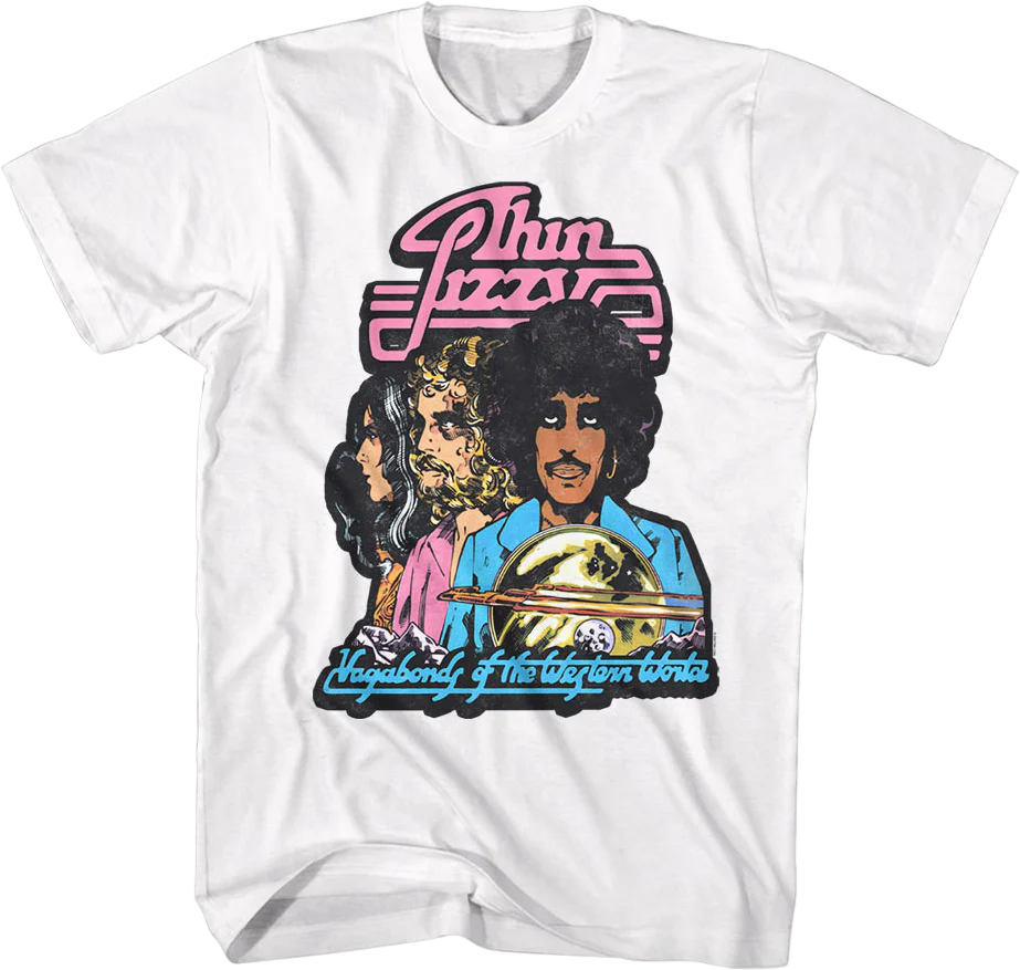 Front & Back Vagabonds of the Western World Thin Lizzy T-Shirt