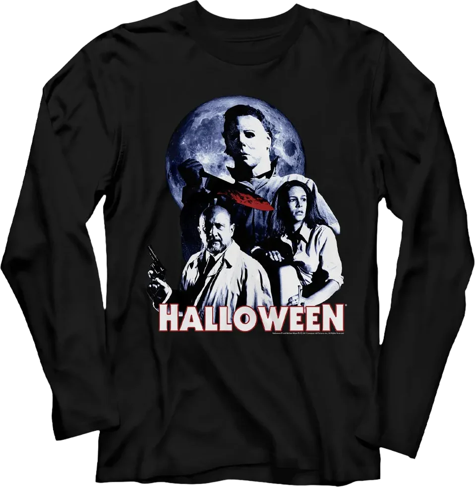Full Moon Halloween Long Sleeve Shirt