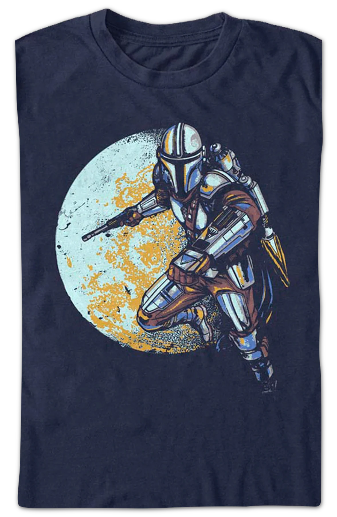 Full Moon The Mandalorian Star Wars T-Shirt - Image 2