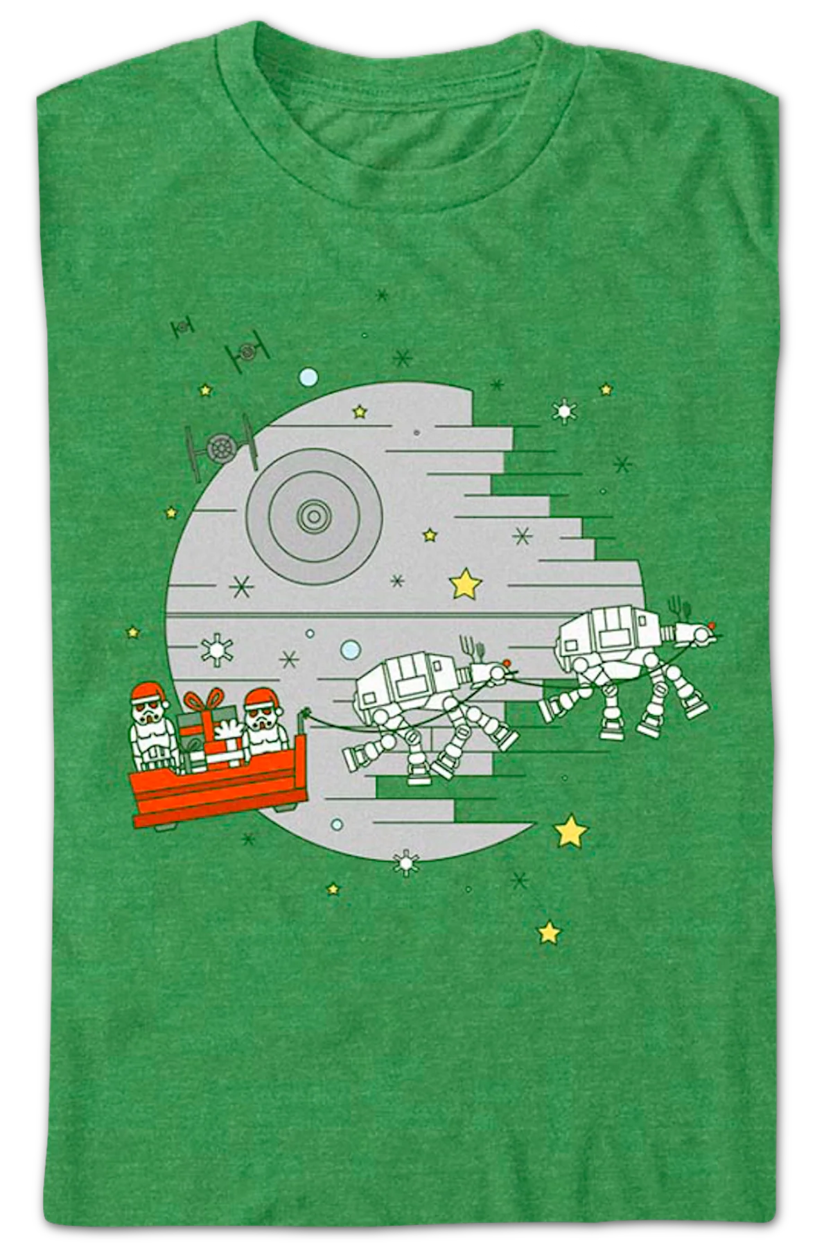 Galactic Empire Christmas Sleigh Star Wars T-Shirt - Image 2