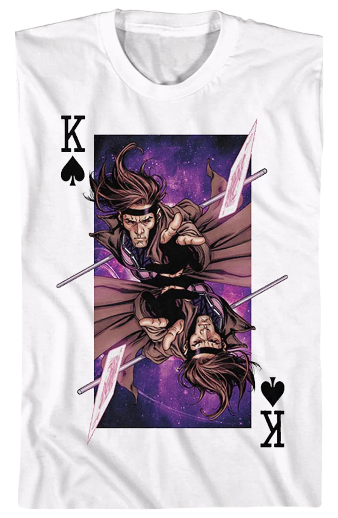 Gambit King Playing Card X-Men T-Shirt - Image 2