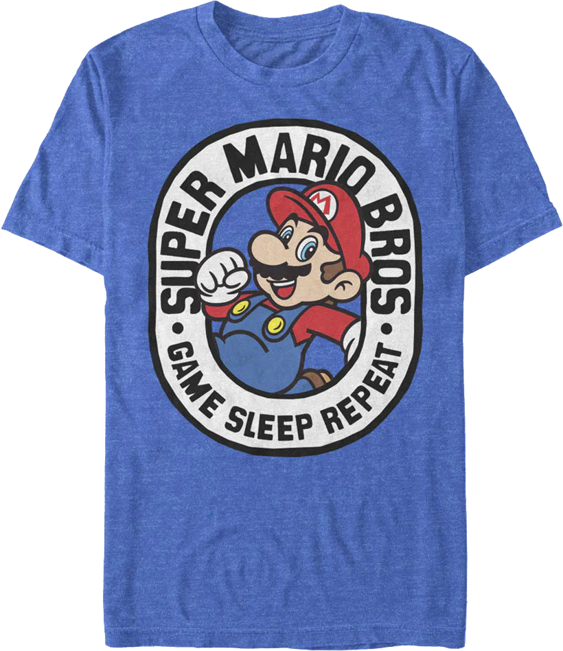Game Sleep Repeat Super Mario Bros. Nintendo T-Shirt