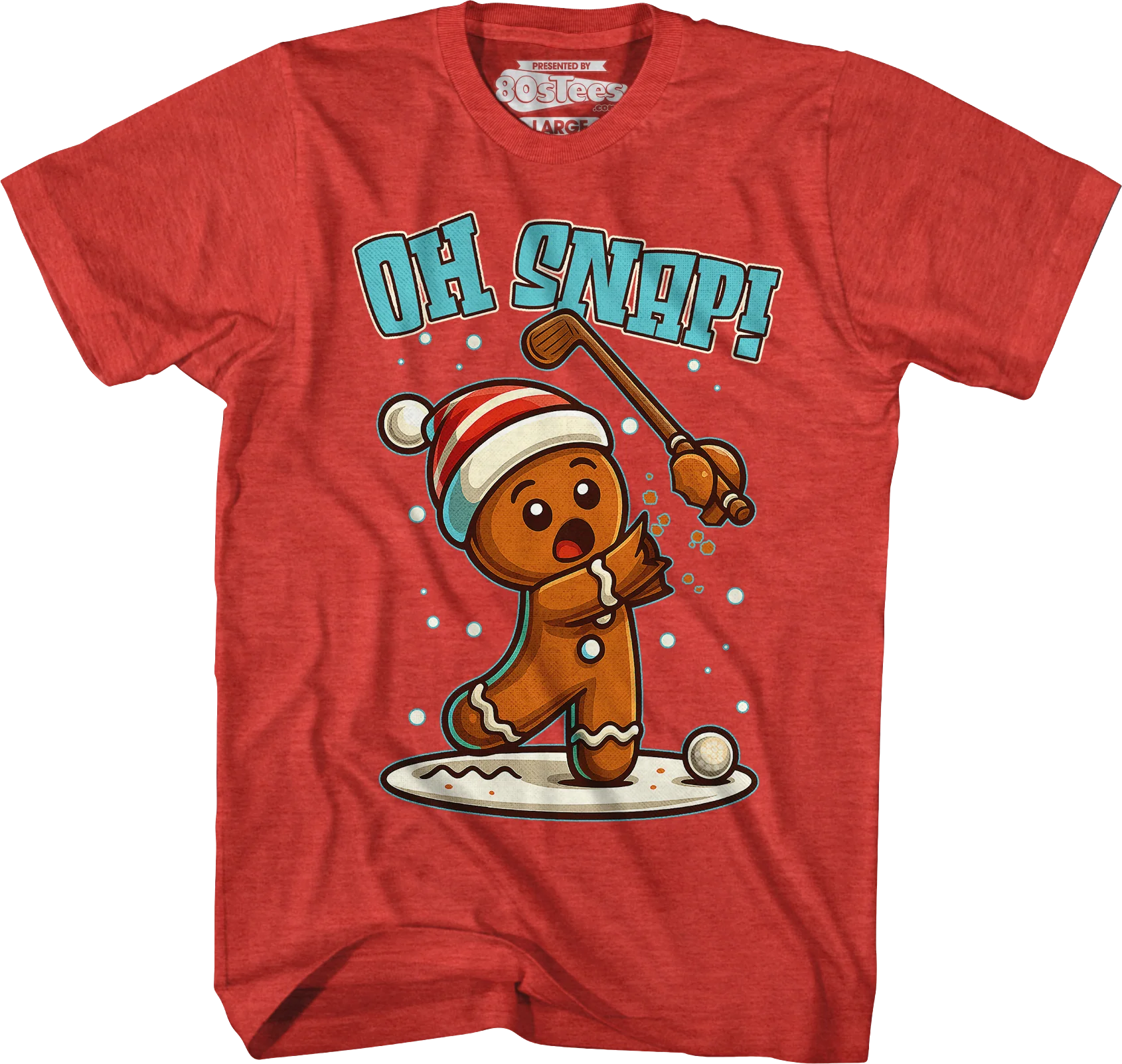 Gingerbread Man Oh Snap T-Shirt - Image 3