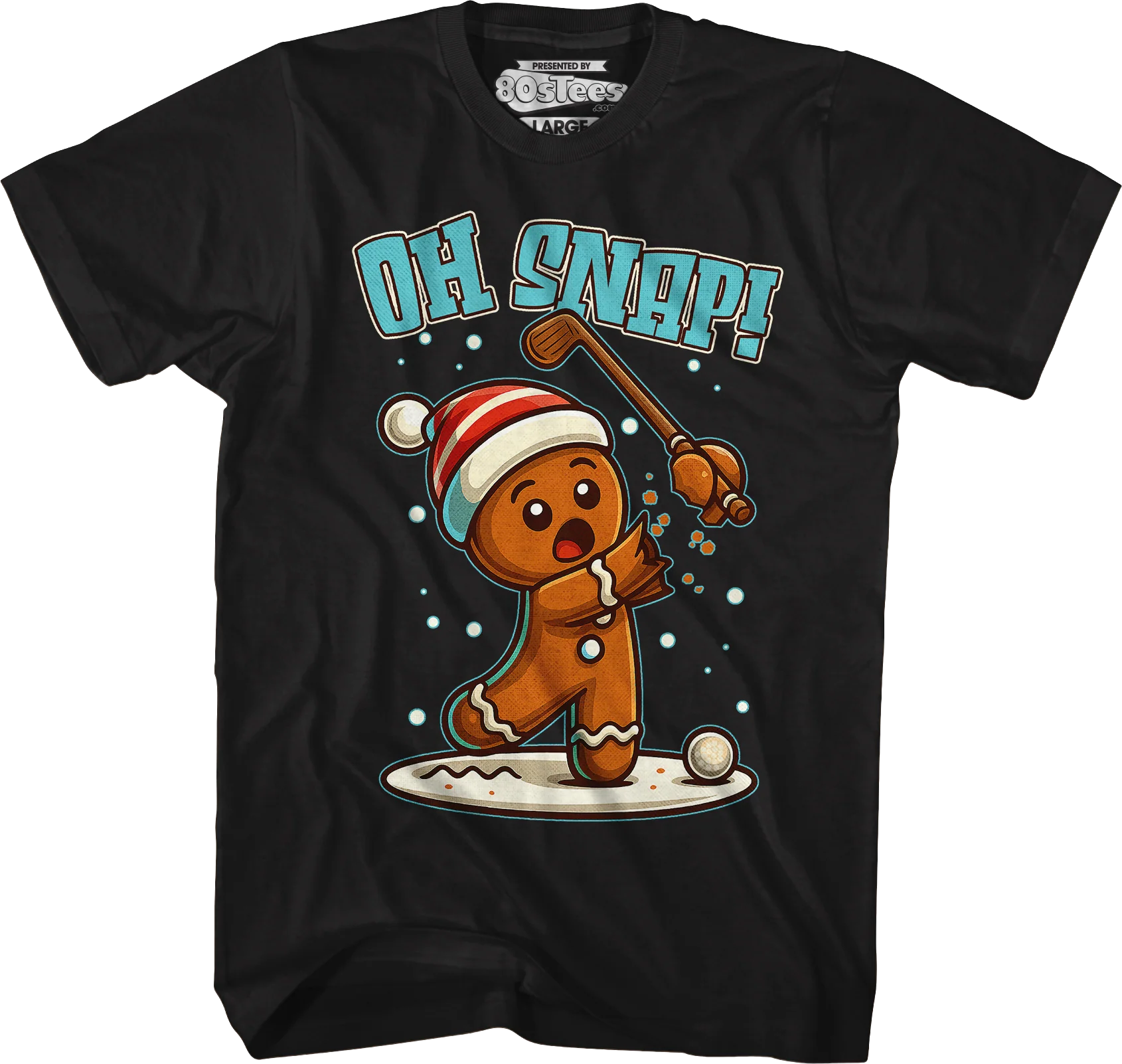 Gingerbread Man Oh Snap T-Shirt - Image 4