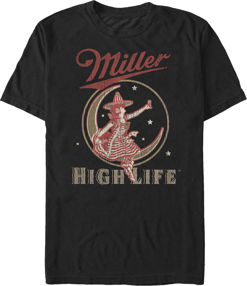 Girl In The Moon Miller High Life T-Shirt