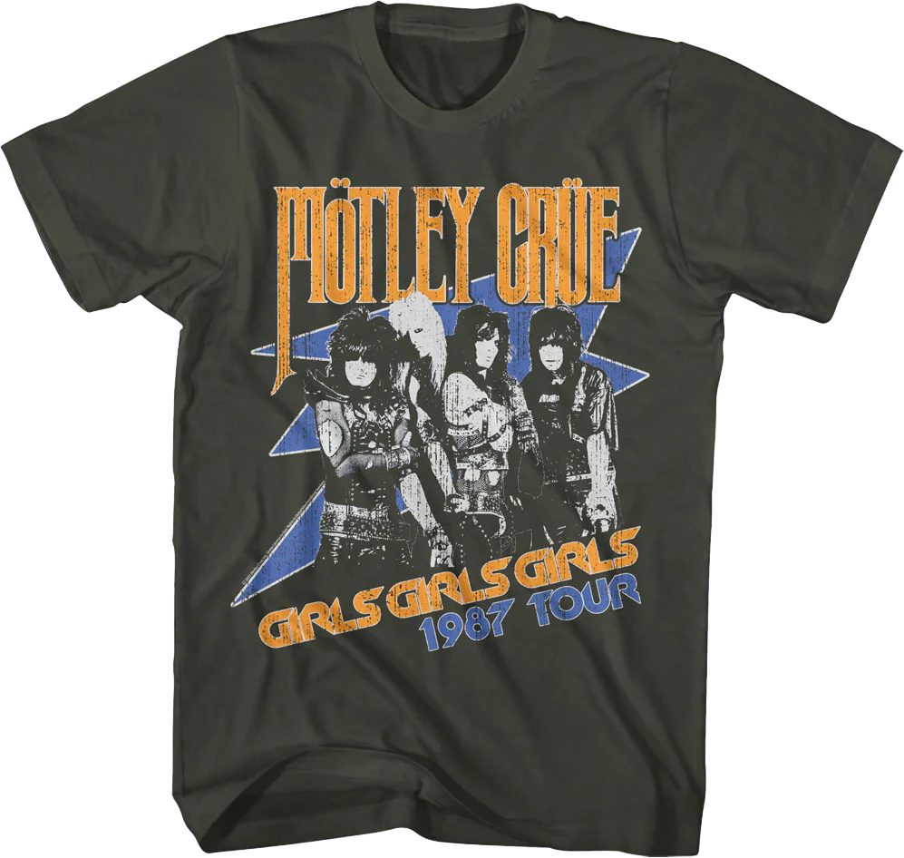 Girls Girls Girls 1987 Tour Motley Crue T-Shirt