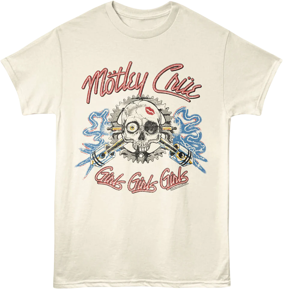Girls Girls Girls Electric Skull Motley Crue T-Shirt