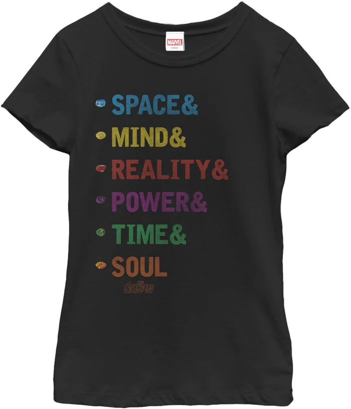 Girls Infinity Stones Marvel Comics Shirt