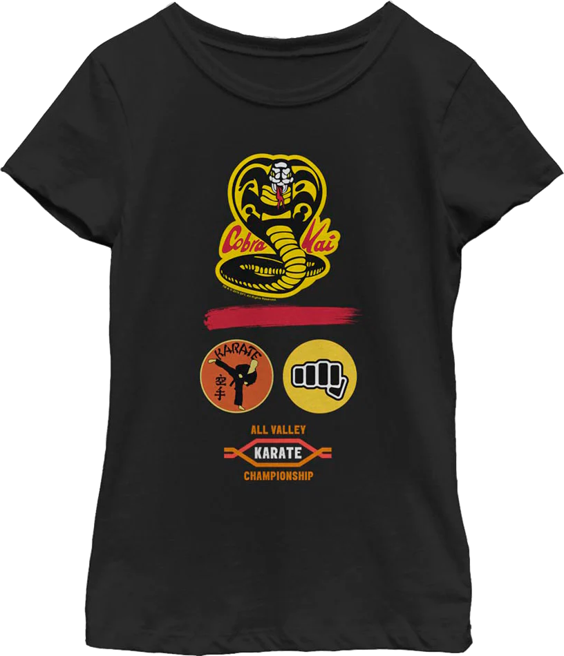 Girls Youth Dojo Logo Cobra Kai Shirt - Image 2